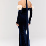 Versailles Rose Navy Gown Elbise