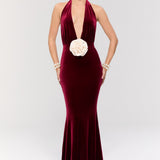 Alhambra Burgundy Gown Elbise