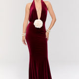 Alhambra Burgundy Gown Elbise
