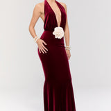 Alhambra Burgundy Gown Elbise