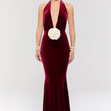 Alhambra Burgundy Gown Elbise