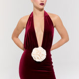 Alhambra Burgundy Gown Elbise