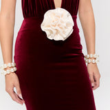 Alhambra Burgundy Gown Elbise