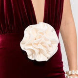 Alhambra Burgundy Gown Elbise