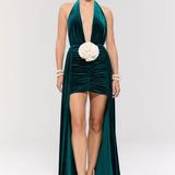 The Heiress Green Mini Elbise
