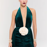 The Heiress Green Mini Elbise