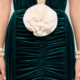 The Heiress Green Mini Elbise
