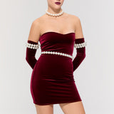 Eternal Mini Burgundy Elbise