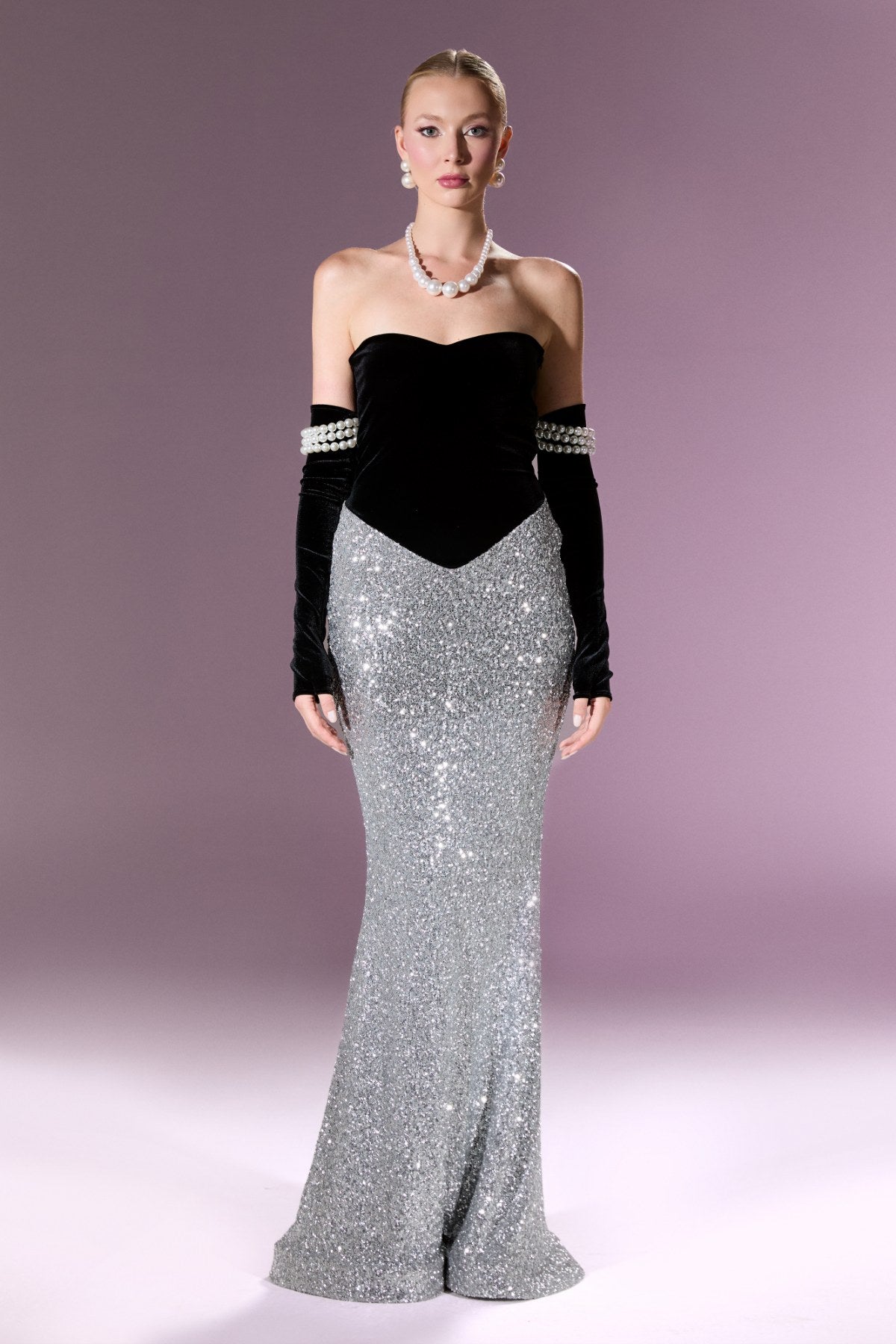 Pearl Affair Gown Elbise - ÇOK RENKLİ - Nur Karaata