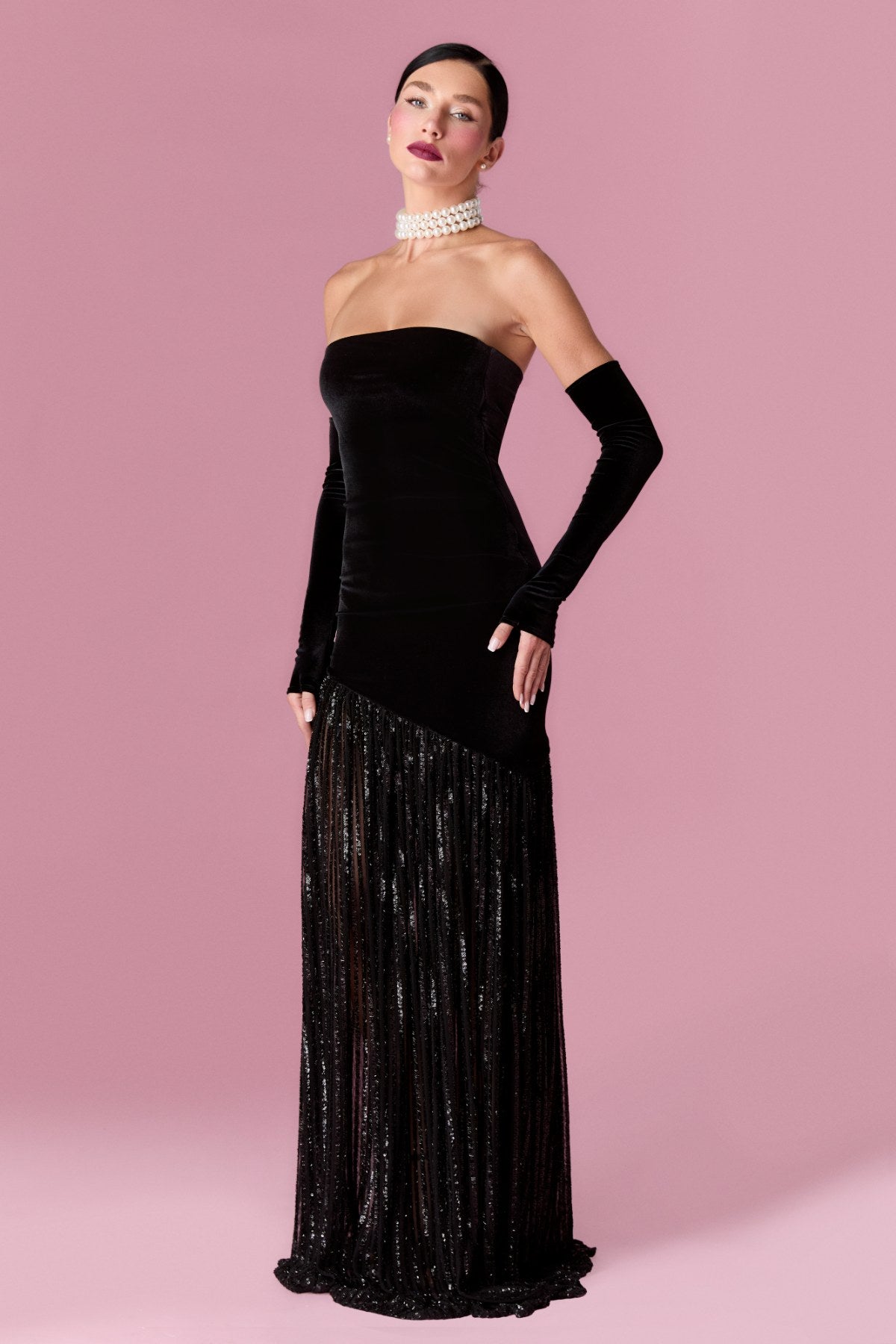 Florence Gown Elbise - Siyah - Nur Karaata