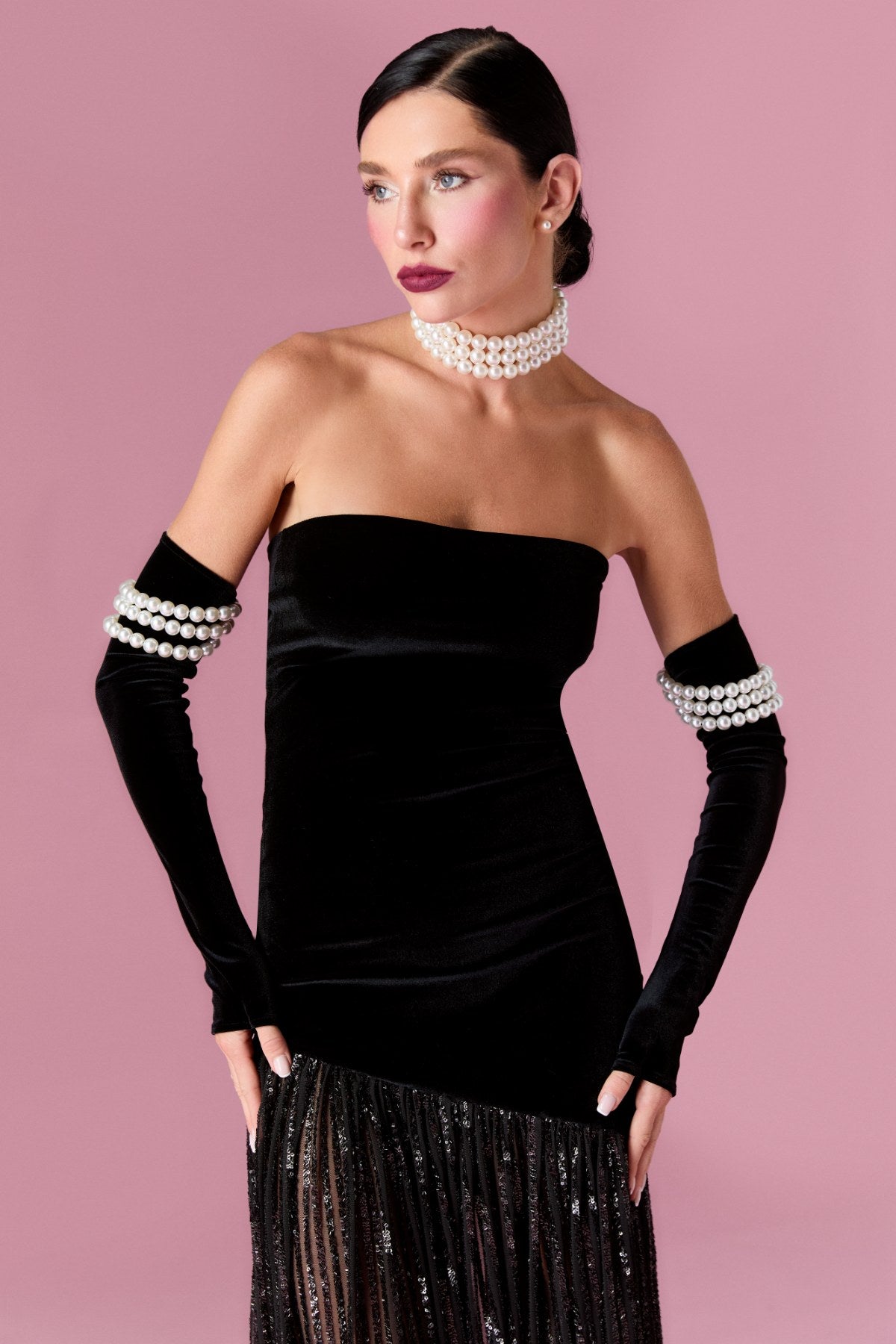 Starlight Gown Elbise - Siyah - Nur Karaata