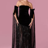 Graceful Swan Gown Elbise - Siyah - Nur Karaata