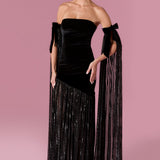 Graceful Swan Gown Elbise - Siyah - Nur Karaata