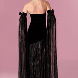 Graceful Swan Gown Elbise - Siyah - Nur Karaata