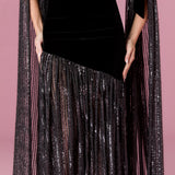 Graceful Swan Gown Elbise - Siyah - Nur Karaata