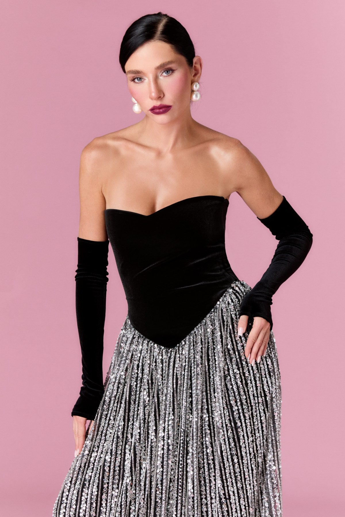 Cosette Gown Elbise - ÇOK RENKLİ - Nur Karaata