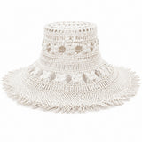 Sienna Beyaz Straw Şapka