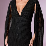 Giovanna Gown Elbise - Siyah - Nur Karaata