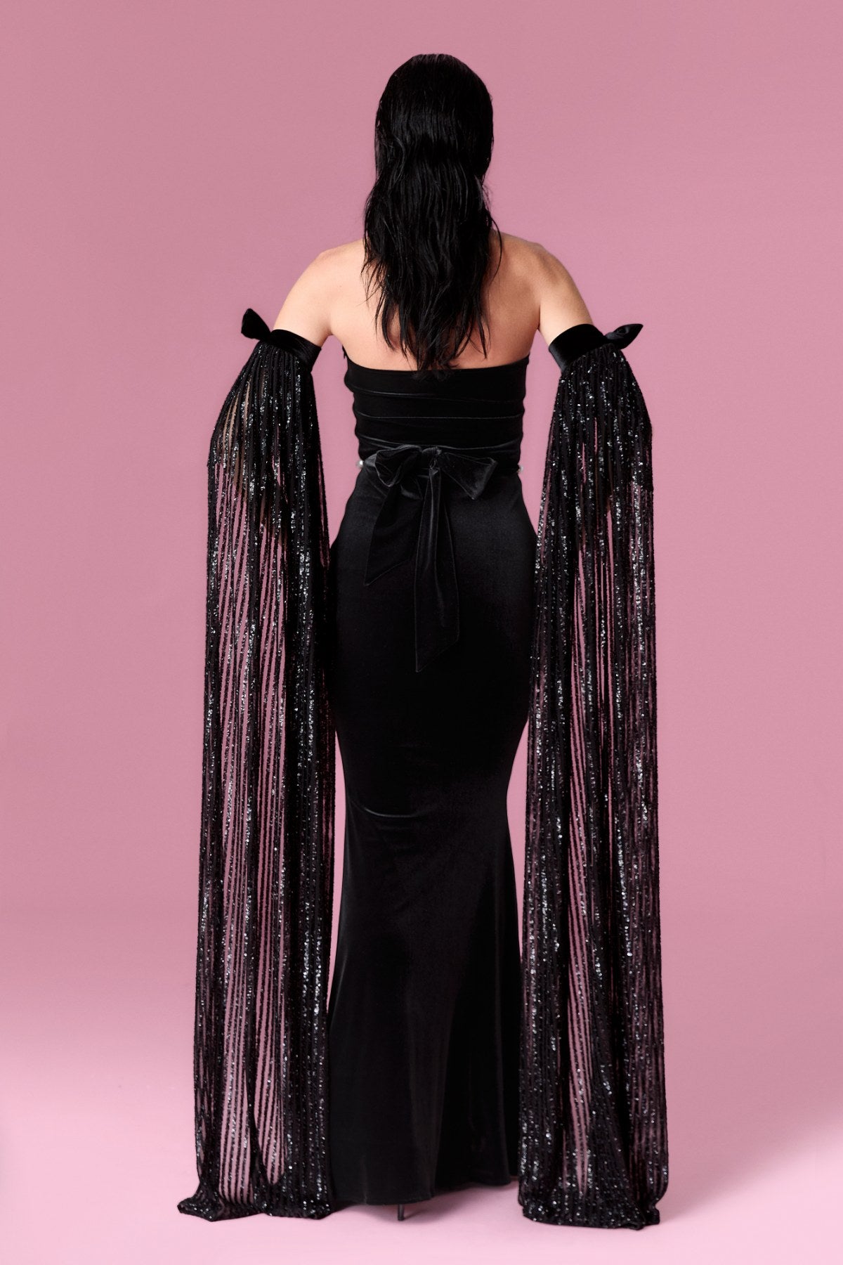 Daisy Gown Elbise - Siyah - Nur Karaata