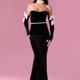 Velvet Grace Dress Elbise - ÇOK RENKLİ - Nur Karaata