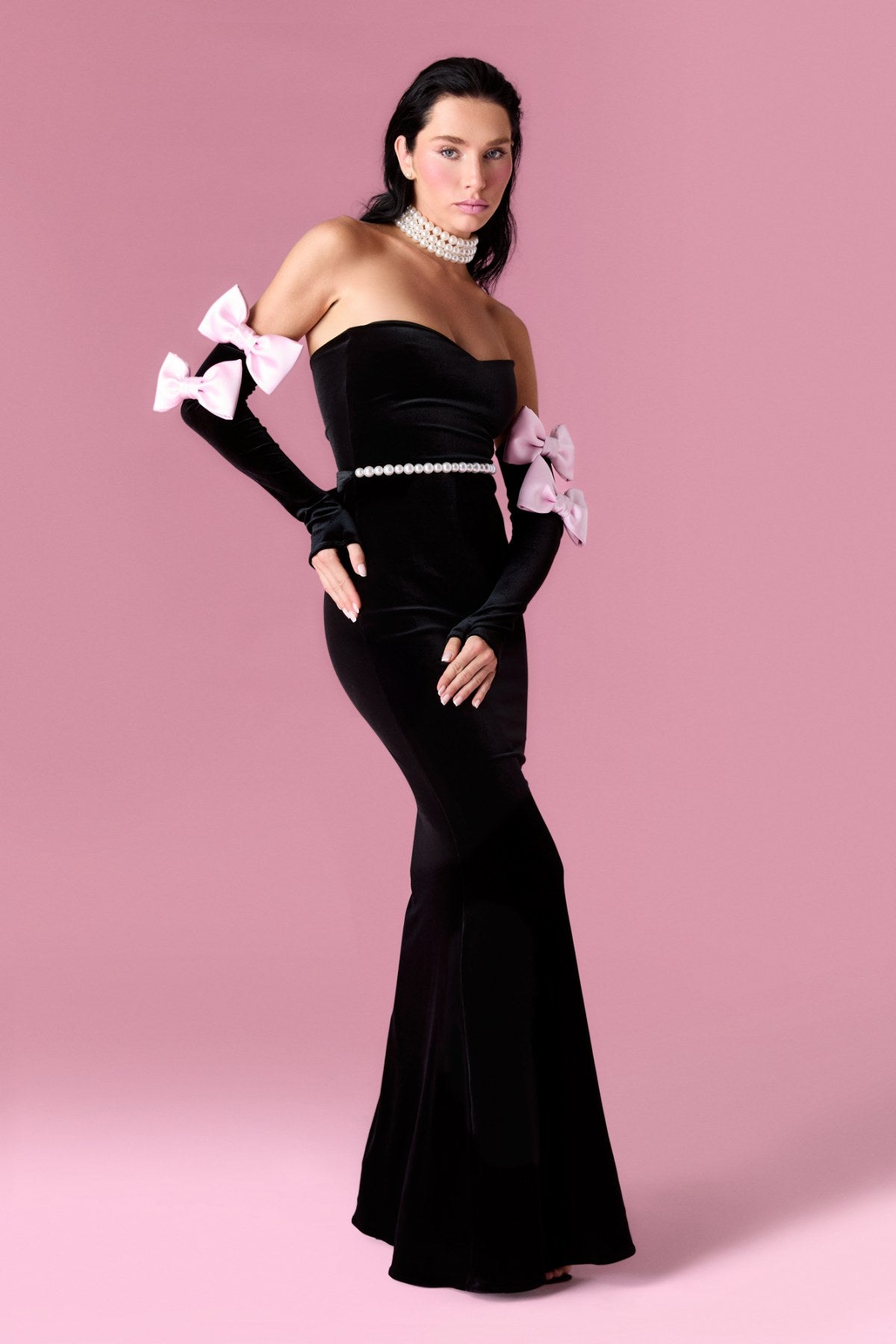 Velvet Grace Dress Elbise - ÇOK RENKLİ - Nur Karaata