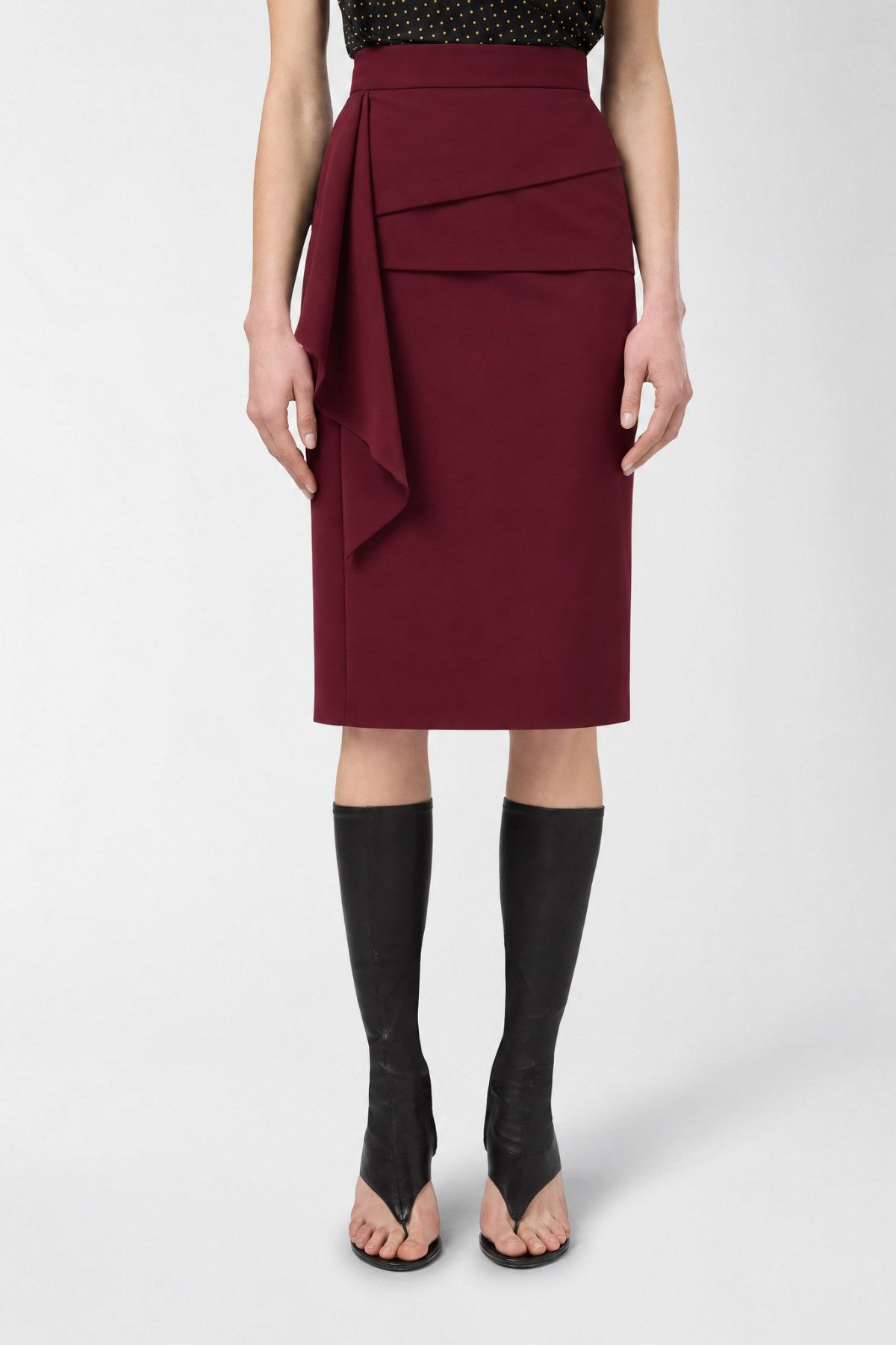Carmesi Burgundy Skirt - Bordo