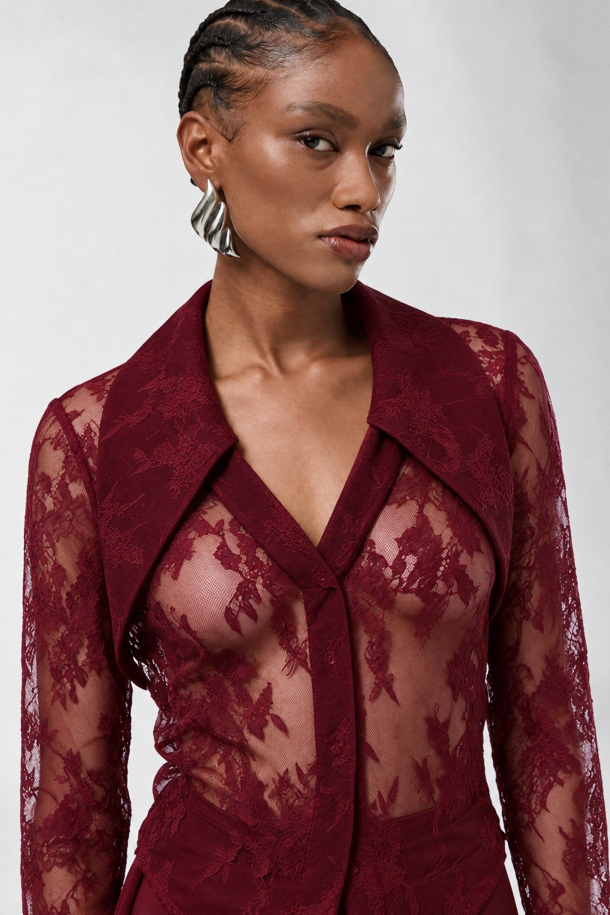 Carmesi Burgundy Blouse - Bordo
