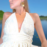 Raffled Lace Dress