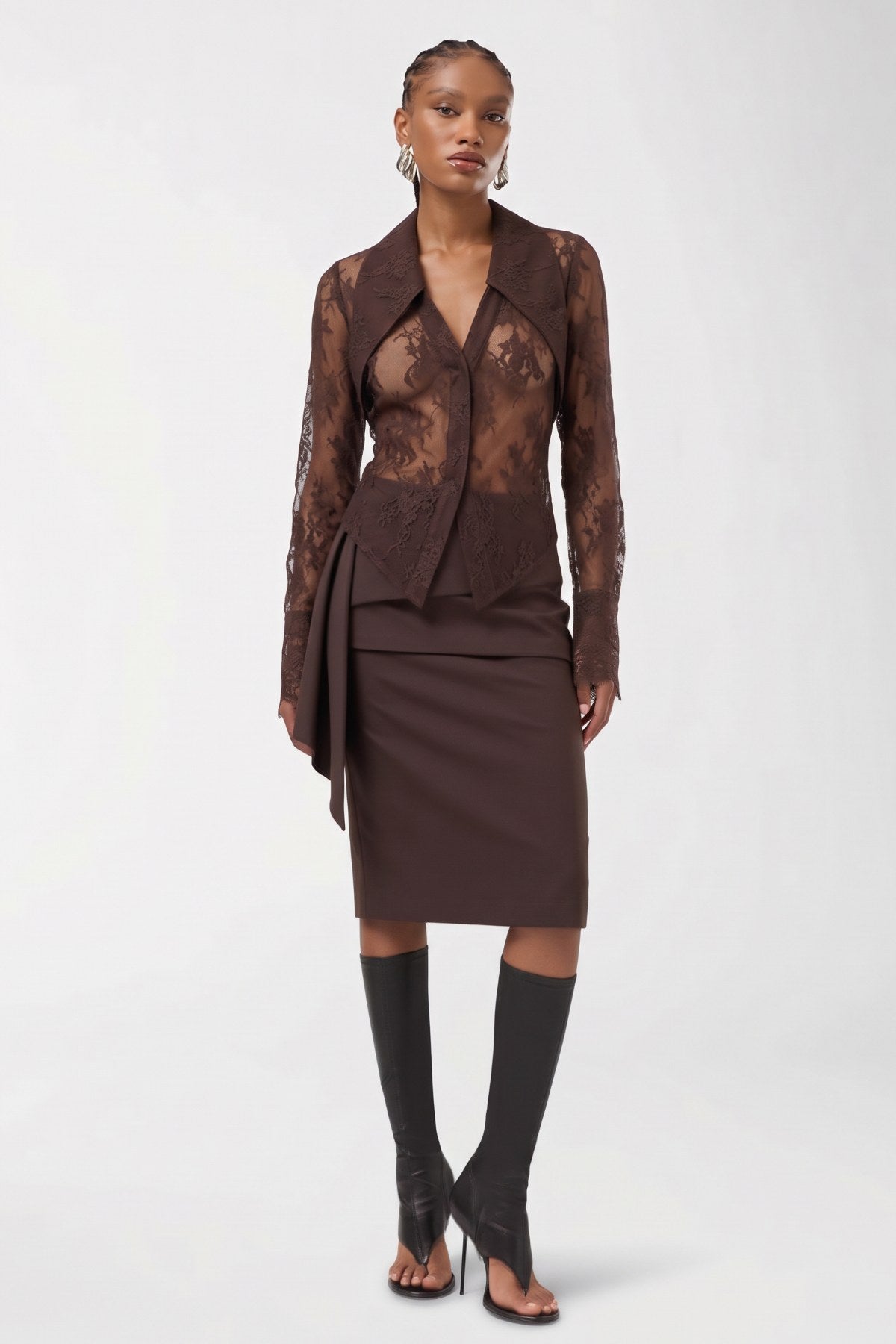 Encanto Brown Blouse - Kahverengi - Görsel 2
