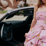 April Pink Floral Elbise