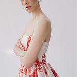 Solares Red Floral Elbise