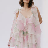 Lilia Pink Floral Elbise