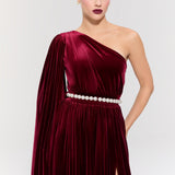 Baglioni Burgundy Gown Elbise