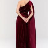 Baglioni Burgundy Gown Elbise