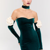 Versailles Rose Green Gown Elbise