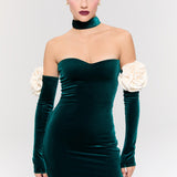Versailles Rose Green Gown Elbise