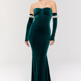 Dynasty Necklace Gown Elbise