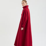 Scarlet Mandarin Oversize Yün Kaban