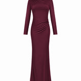 Agnes Burgundy Dress