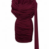 Andora Burgundy Dress