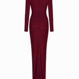 Brenda Burgundy Dress