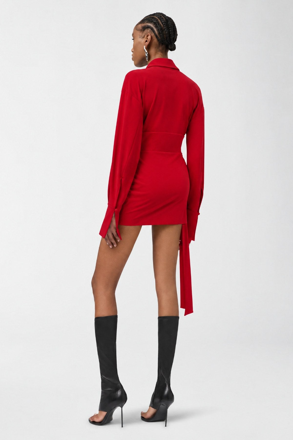 Calista Red Dress - Kırmızı - Görsel 2