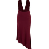 Fuergo Burgundy Dress - Bordo - Görsel 2