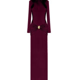 Gildea Long Sleeve Burgundy Dress