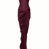Gracia Burgundy Dress