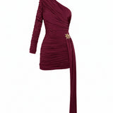 Helios Burgundy Dress