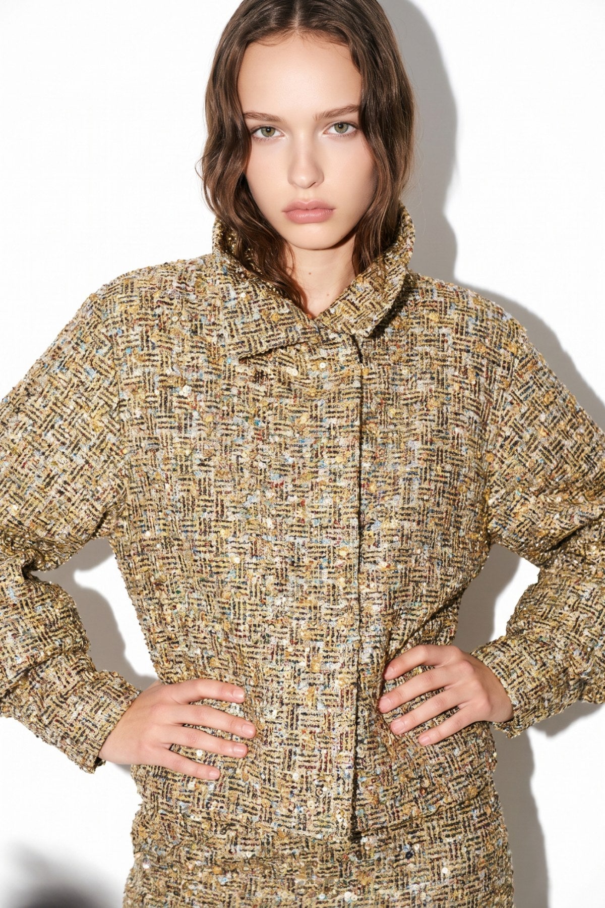 Adele Skirt - Altın - The Tacca