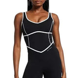 Tempo Contrast-Stitch Jumpsuit – Black Body London