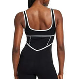 Tempo Contrast-Stitch Jumpsuit – Black Body London