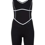 Tempo Contrast-Stitch Jumpsuit – Black Body London